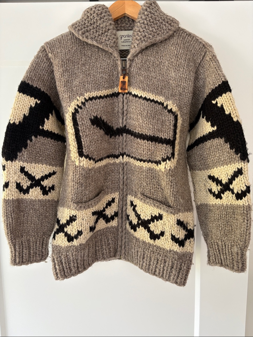 Granted Clothing x Canucks Cowichan-Style Hand-Knit Wool Sweater